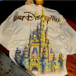 Disney Spirit Jersey 50TH Anniversary Cream Sweatshirt with Gold Mickey Design